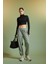 Fit Slim Fit Dar Kesim Dik Yaka Fermuarlı Crop Uzun Kollu Tişört W0343AZ24SP 2