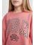 Kız Çocuk Oversize Geniş Kalıp Bisiklet Yaka Baskılı Sweatshirt C0571A824SP 5
