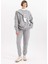 Regular Fit Jogger Kışlık Eşofman Altı Basic Düz Beli Lastikli Bağcıklı Cepli V2699AZ23WN 5
