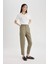 Paperbag Gabardin Kumaş Pantolon Yüksek Bel Cepli Basic Düz Standart Paça S2790AZ24SM 2