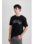 Regular Fit Bisiklet Yaka Baskılı Kısa Kollu Tişört C2137AX24SM 3