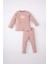 Kız Bebek Nakışlı Uzun Kollu Fitilli Kaşkorse Pijama Takımı B7751A524SP 1