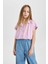 Kız Çocuk Cropped Fit Kısa Kollu Gömlek B5063A824SM 1