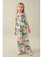 Kız Çocuk Wide Leg Geniş Paça Desenli Pantolon 2