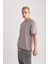 Comfort Regular Fit Rahat Kalıp Bisiklet Yaka Yıkamalı Soluk Efektli Kısa Kollu Tişört B9223AX23WN 4