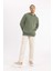 Regular Fit Kapüşonlu Yıkamalı Soluk Efektli Basic Düz Sweatshirt B9220AX23WN 2