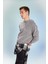 Regular Fit Kapüşonlu Yıkamalı Soluk Efektli Basic Düz Sweatshirt B9220AX23WN 4