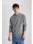 Regular Fit Kapüşonlu Yıkamalı Soluk Efektli Basic Düz Sweatshirt B9220AX23WN 5