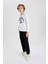 Erkek Çocuk Beli Bağcıklı Lastikli Paça Cepli Jogger Jean Pantolon B8943A824SP 3