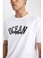 Regular Fit Bisiklet Yaka Baskılı Kısa Kollu Tişört B8935AX24SM 4