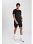 Fit Slim Fit Dar Kesim Bisiklet Yaka Baskılı Kısa Kollu Sporcu Tişört X6142AZ24SP 5