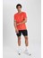 Fit Slim Fit Dar Kesim Bisiklet Yaka Baskılı Kısa Kollu Sporcu Tişört X6142AZ24SP 3