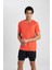 Fit Slim Fit Dar Kesim Bisiklet Yaka Baskılı Kısa Kollu Sporcu Tişört X6142AZ24SP 5