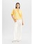 Coool Oversize Geniş Kalıp Pijama Yaka Flamlı Pamuk Kısa Kollu Gömlek C0743AX24SM 2