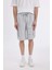 Relax Fit Beli Lastikli Bağcıklı Basic Düz Kargo Bermuda Şort C5591AX24HS 5