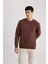 Regular Fit Bisiklet Yaka Pamuklu Basic Sweatshirt T3777AZ24SP 3