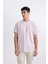 %100 Pamuk New Regular Fit Bisiklet Yaka Basic Düz Kısa Kollu Tişört V7699AZ24SP 3