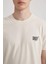 %100 Pamuk Slim Fit Dar Kesim Bisiklet Yaka Baskılı Kısa Kollu Tişört C2078AX24SM 5