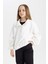Kız Çocuk Oversize Geniş Kalıp Polo Yaka Düğmeli Sweatshirt C0269A824SP 1