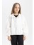 Kız Çocuk Oversize Geniş Kalıp Polo Yaka Düğmeli Sweatshirt C0269A824SP 3
