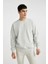 Oversize Fit Bisiklet Yaka Basic Sweatshirt T5139AZ24SP 1