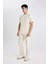 New Regular Fit Bisiklet Yaka Basic Düz %100 Pamuk Kısa Kollu Tişört V7699AZ24SP 2