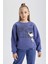 Kız Çocuk Snoopy Bisiklet Yaka Sweatshirt B2525A823WN 1