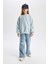 Kız Çocuk Relax Fit Bisiklet Yaka Sweatshirt B8238A823WN 2