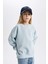 Kız Çocuk Relax Fit Bisiklet Yaka Sweatshirt B8238A823WN 3