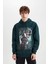 Jean Michel Basquiat Oversize Geniş Kalıp Kapüşonlu Sweatshirt A9486AX23AU 1