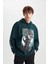 Jean Michel Basquiat Oversize Geniş Kalıp Kapüşonlu Sweatshirt A9486AX23AU 4