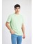 New Regular Fit Bisiklet Yaka Basic Düz %100 Pamuk Kısa Kollu Tişört V7699AZ24SP 3