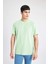 New Regular Fit Bisiklet Yaka Basic Düz %100 Pamuk Kısa Kollu Tişört V7699AZ24SP 4
