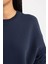 Oversize Fit Bisiklet Yaka Kalın Sweatshirt Y1346AZ23WN 5