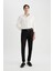 Twill Yazlık Kumaş Pantolon Tapered Fit Normal Kesim Cepli Basic Düz Keten Karışımlı Duble Paça B6585AX24SP 3