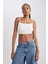 V Yaka Askılı Crop Bluz B2170AX23HS 1