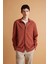 Regular Fit Polo Yaka Krinkıl Basic Düz Uzun Kollu Gömlek B6484AX24SP 3