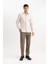 Slim Fit Dar Kesim Polo Yaka Petek Dokulu Uzun Kollu Gömlek B6476AX24SP 2
