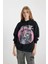 Coool One Piece Oversize Geniş Kalıp Kapüşonlu Soluk Yıkama Efektli Kalın Sweatshirt B2551AX23WN 3