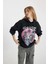 Coool One Piece Oversize Geniş Kalıp Kapüşonlu Soluk Yıkama Efektli Kalın Sweatshirt B2551AX23WN 4
