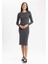 Bodycon Bisiklet Yaka Fitilli Kaşkorse Midi Uzun Kollu Elbise B2465AX23AU 3