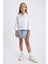 Kız Çocuk Crop Poplin Uzun Kollu Gömlek A8044A823AU 2