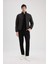 Slim Fit Mevsimlik Şişme Mont Dar Kesim Dik Yaka Fermuarlı Cepli B9782AX24SP 2