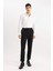 Slim Fit Dar Kesim Polo Yaka Basic Düz Uzun Kollu Gömlek B6491AX24SP 5