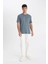 New Regular Fit Bisiklet Yaka Basic Düz %100 Pamuk Kısa Kollu Tişört V7699AZ24SP 2