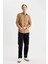 Slim Fit Dar Kesim Pamuklu Basic Düz Uzun Kollu Gömlek A4644AX24SP 2