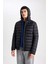 Slim Fit Hafif Şişme Mont Su İtici Kapüşonlu Fermuarlı Cepli Mevsimlik N4661AZ24SP 4