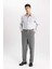 Slim Fit Dar Kesim Polo Yaka Petek Dokulu Uzun Kollu Gömlek B6476AX24SP 2