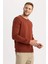 Regular Fit Bisiklet Yaka Basic Pamuklu Sweatshirt T3777AZ23AU 4