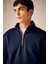 Comfort Regular Fit Rahat Kalıp Fermuarlı Dik Yaka Basic Düz Sweatshirt X7405AZ23AU 4